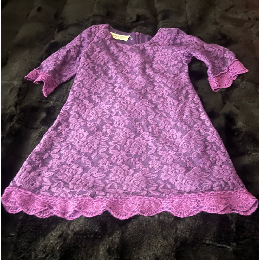 Toddler girl floral lace dress